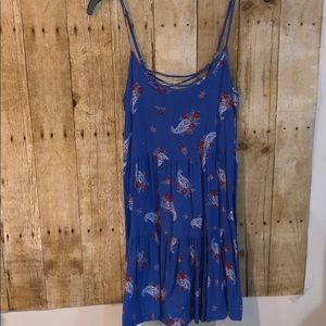 blue paisley dress size S